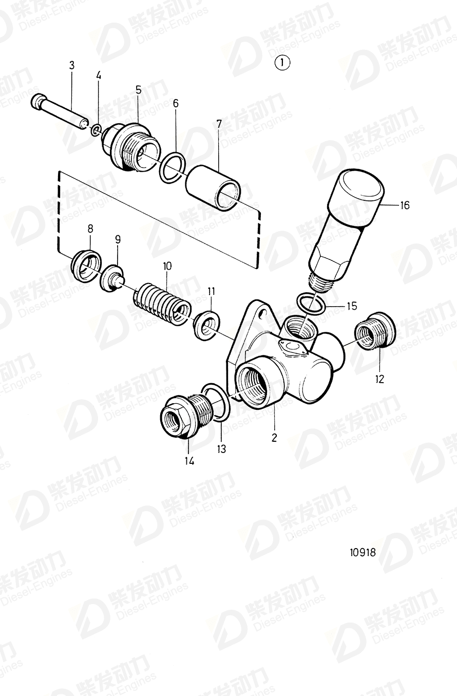 VOLVO Hand pump 1698348 Drawing